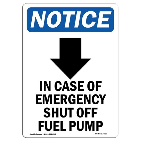 7 X 10 In. OSHA Notice Sign - In Case Of Emergency